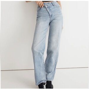 Madewell x Molly Dickson Crossover Waist Light Wash Jeans Size 27